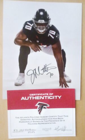Atlanta Falcons - Jake Matthews Signed Photo